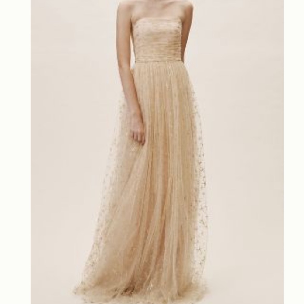 BHLDN Brenda Dress in Champagne by Joanna August size 10 (runs small) NWT
